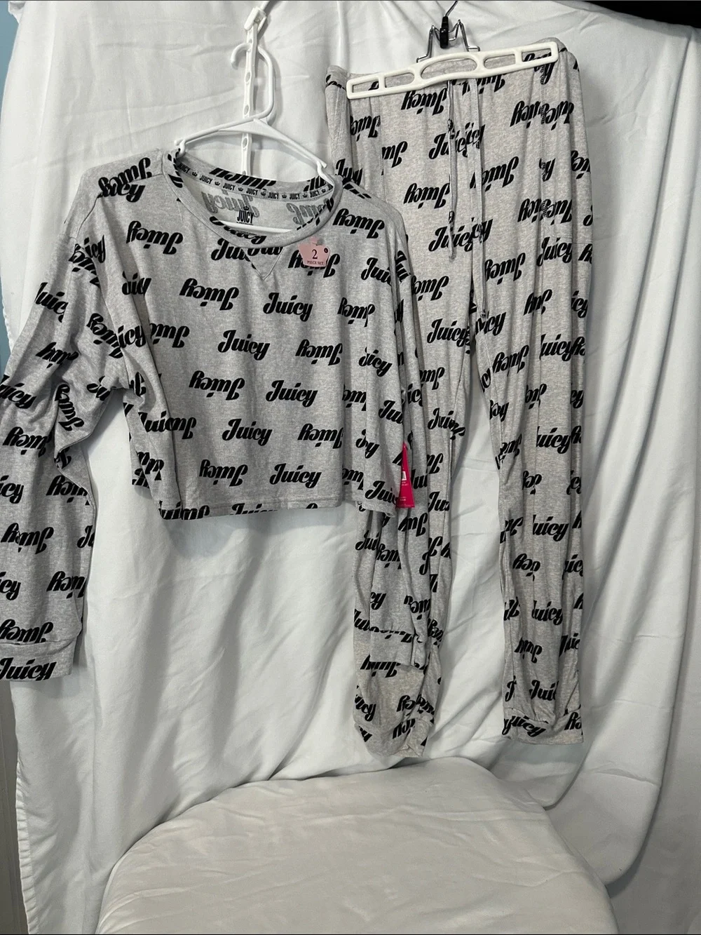 Juicy Couture by Juicy Couture Grey Logo Pajama Set